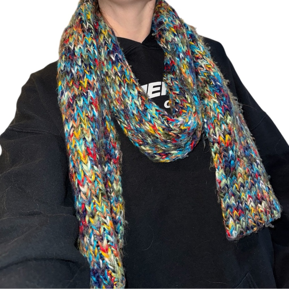 Multicolor Knit Scarf - Picture 2 of 3
